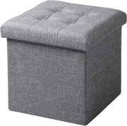 Bolt Edge Zitbank - Lichtgrijs - Stof - Met opbergruimte - 50x35x45cm