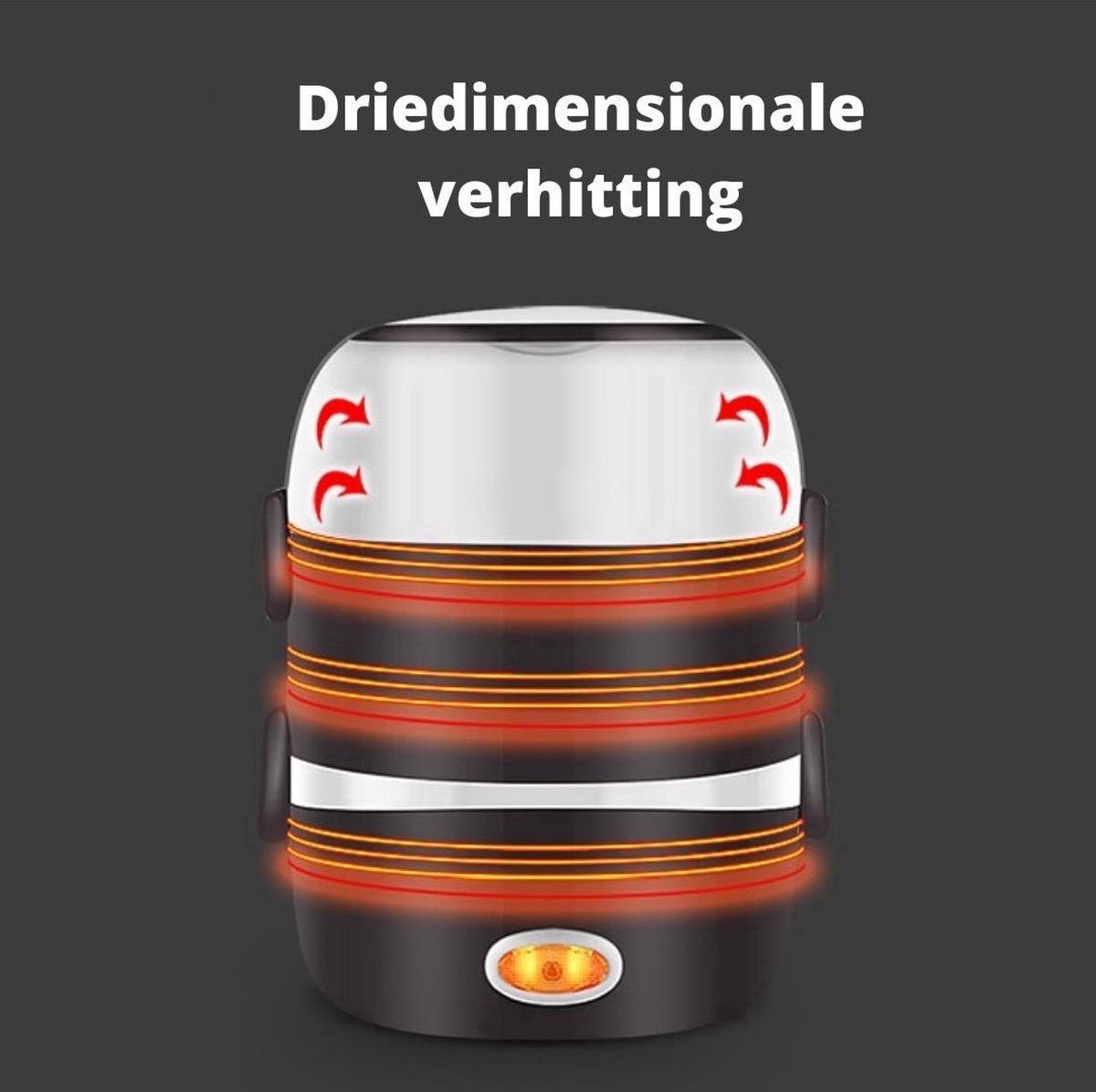 Happyment Rijstkoker PRO Met Stomer - Rijstkoker Klein 2L - Stoomkoker - Multicooker - Multicooker klein - Stoompan - Intstant pot - Drie Lagen - RVS Behuizing - Multifunctioneel