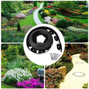 Borderrand - 20m - Gazonrand Kunststof - Flexibele perkafzetting - Tuinrand - 5cm hoog - Zwart
