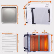 Happyment Sterilisatordoos voor Hoge Temperaturen - Draagbare Sterilisatie - Manicuresterilisator - Nagelgereedschap Droog Warmte Sanitizer 10L voor Nail Art Salon