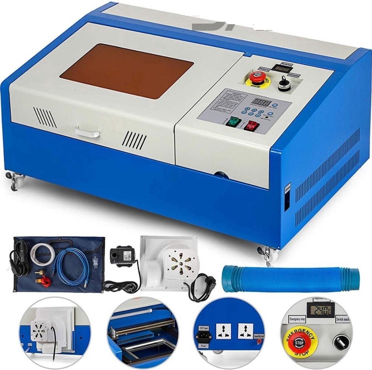 Happyment Graveermachine PRO - Mini DIY Laser - Graveren - Hoge snelheid desktop laser - Cutter - Snijder - Uitsnijder - Printer - Voor multifunctioneel gebruik - Papier, karton, hout, rubber, leer - 220V