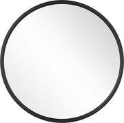 Ronde Spiegel - Voor Badkamer, Slaapkamer, Woonkamer en Hal - Zwart Metalen Frame en Ophangsysteem - Luxe Wanddecoratie - 80x80cm