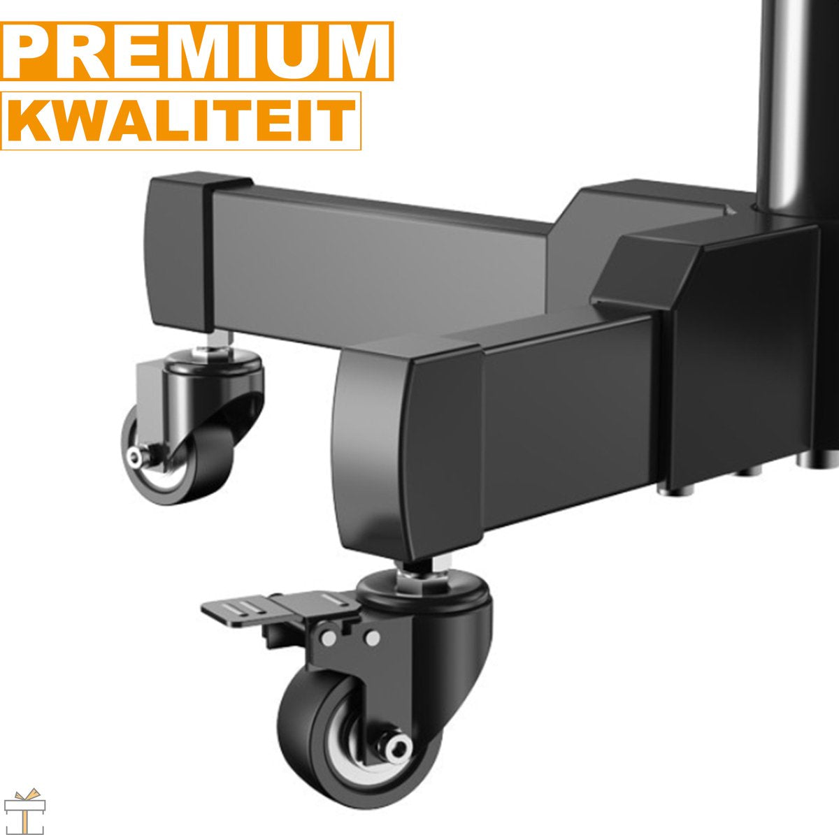 Happyment TV standaard verrijdbaar - Verstelbaar tot 173cm - Mobiele tv voet universeel - Op wielen - 32 t/m 65 inch Black friday - Kerstcadeau