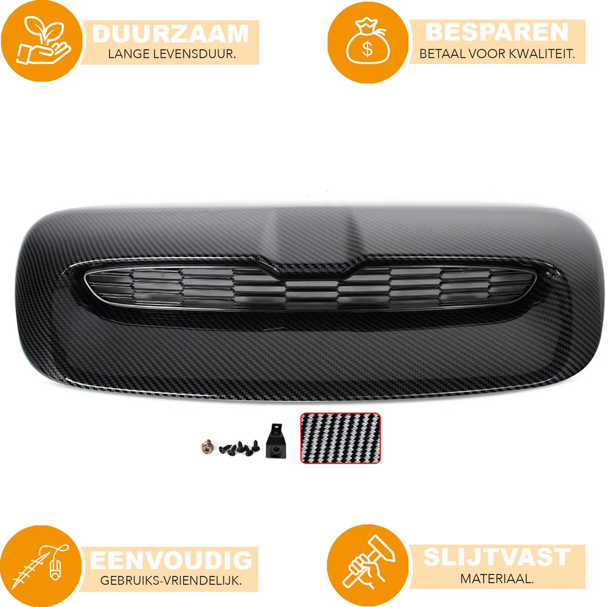 Grille - Voor Mini Cooper S R55–R59 2007-2014 - Auto accessoires - Luchtinlaatgrille - Racing grille - Zwart
