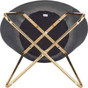 Bolt Edge Bezoekersstoel - Donkergrijs Velvet - Metalen Poten - Deluxe Eetkamerstoel - Zithoogte 44cm - Set van 1