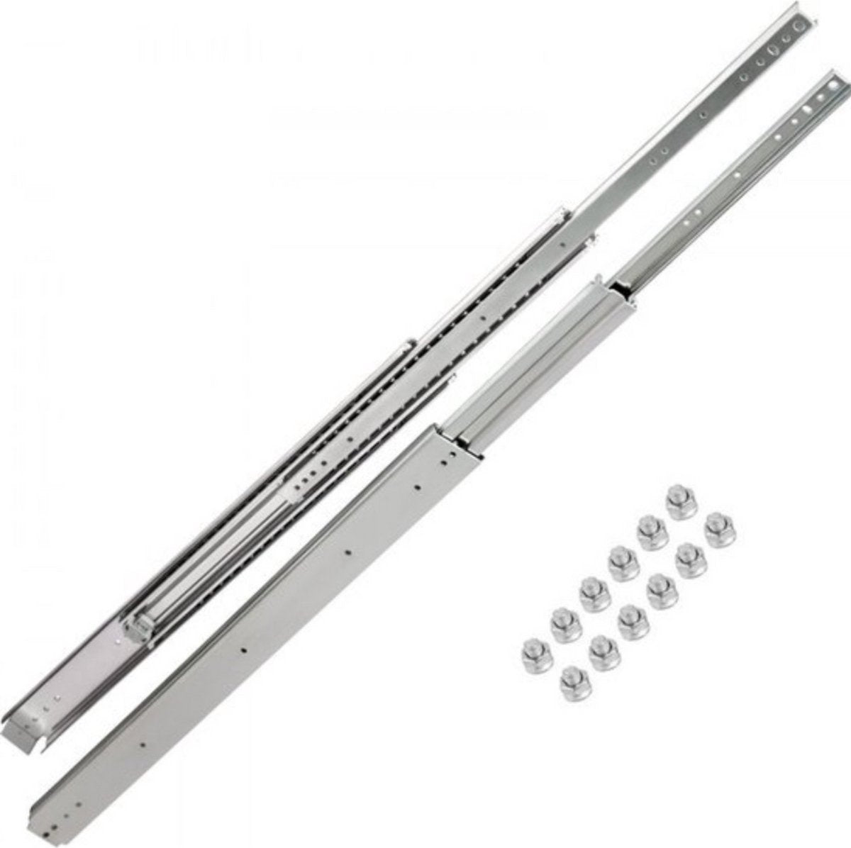 Lade Rails PRO - Ladegeleider - Bodemmontage - 91x7,6x1,9 cm - 225KG Capaciteit - Volledig Uittrekbaar