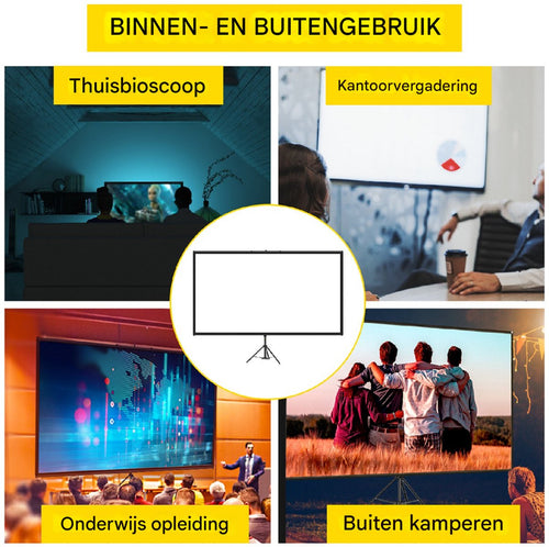 4K HD Projector Screen, Projectorscherm, Beamer Scherm, Beamer Doek - 60Inch