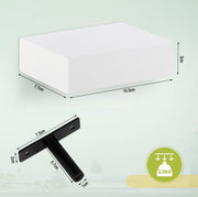 Happyment Luxe Wandplank Zwevend - 10,5cm - Zwevende wandplanken tegen muur - Wandrek - Fotoplank kinderkamer - Boekenplank - Hout MDF - Wit - Set van 3