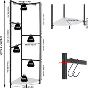 Kledingrek Titan - Metalen Kledingrek - Opbergplank - Woonkamer - Kledingstang - Slaapkamer - Schoenenkast - Voor zware jassen en truien