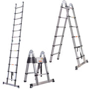 Telescopische Ladder 5M - Met Haken - Multifunctioneel, Roestvrijstalen & Uitschuifbaar Zolderladder
