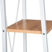 Happyment Boekenkast Liva industrieel - 4 lagen - Bruin - Boekenrek - Woonkamer, slaapkamer en kinderkamer - Hout - Zwart - 34 x 35 x 148 cm