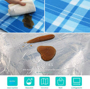 Picknickdeken - Picknickkleed - Strandlaken - Plaid - Voor Camping, Reizen & Outdoor Activiteiten - Waterdicht en Opvouwbaar met Handvat - Groot Formaat, Lichtgewicht - Blauw - 300x300cm