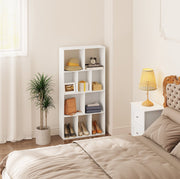 Happyment Open Boekenkast Dada - 10 Vakken - Wit - Boekenkast - Boekenrek - Woonkamer, slaapkamer en kinderkamer - Hout - 60x20x120cm