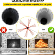 Happyment Schoorsteenveegset Deluxe - Schoorsteenreiniger - Schoorsteen Borstel - Veegkit - 10 M