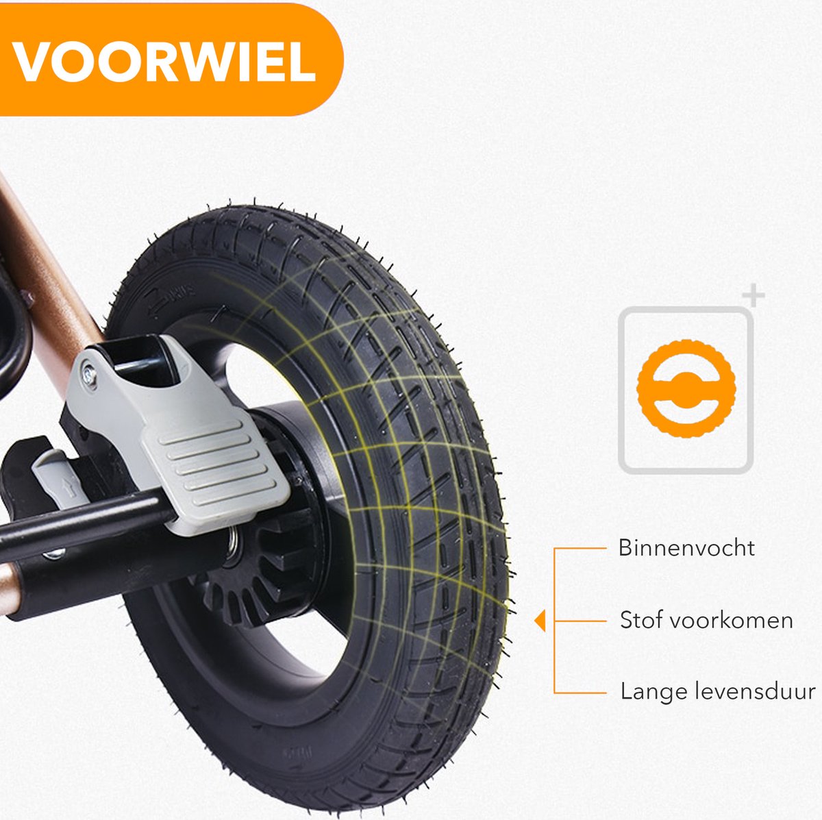 Happyment® kinderwagen 3 in 1 - Met stoel & wieg - Wandelwagen - Zwart