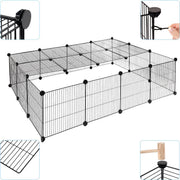 Dierenren - Extra hoog - Zwart - Verstelbaar - 70x70x105cm