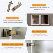 Muziek Badkamerspiegel Rond - Met bluetooth en RGB verlichting - 60x70cm - Voor Badkamer, Make-up & Wandmontage - Dimbaar licht
