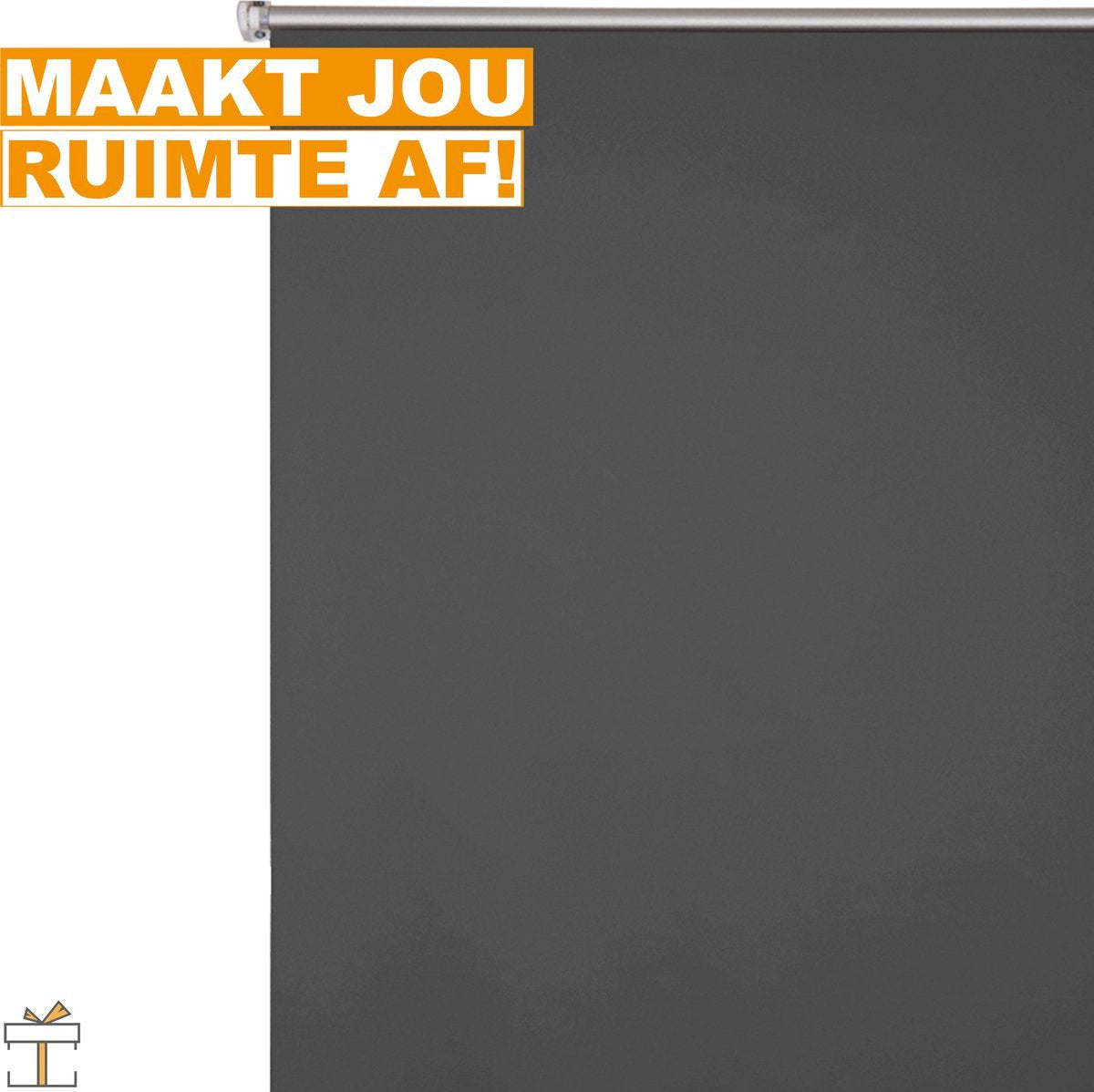 Rolgordijn - Antraciet - Verduisterend - Isolerend - 80x210cm - Zonder Boren