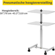 Bolt Edge Zit Sta Bureau - Wit - Verstelbaar - Voor laptop en werkplek