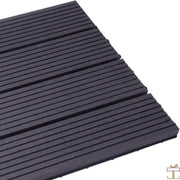 Happyment Vlondertegel 11 stuks - Terrastegel Antraciet - Terrasplanken - Tuintegel - Balkon, buiten vloer - 30x30cm
