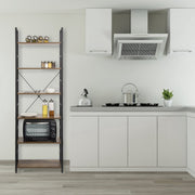 Bolt Edge Boekenkast - Industrieel - 6 lagen - Bruin/Zwart - Hout/metaal - 60x28x180cm