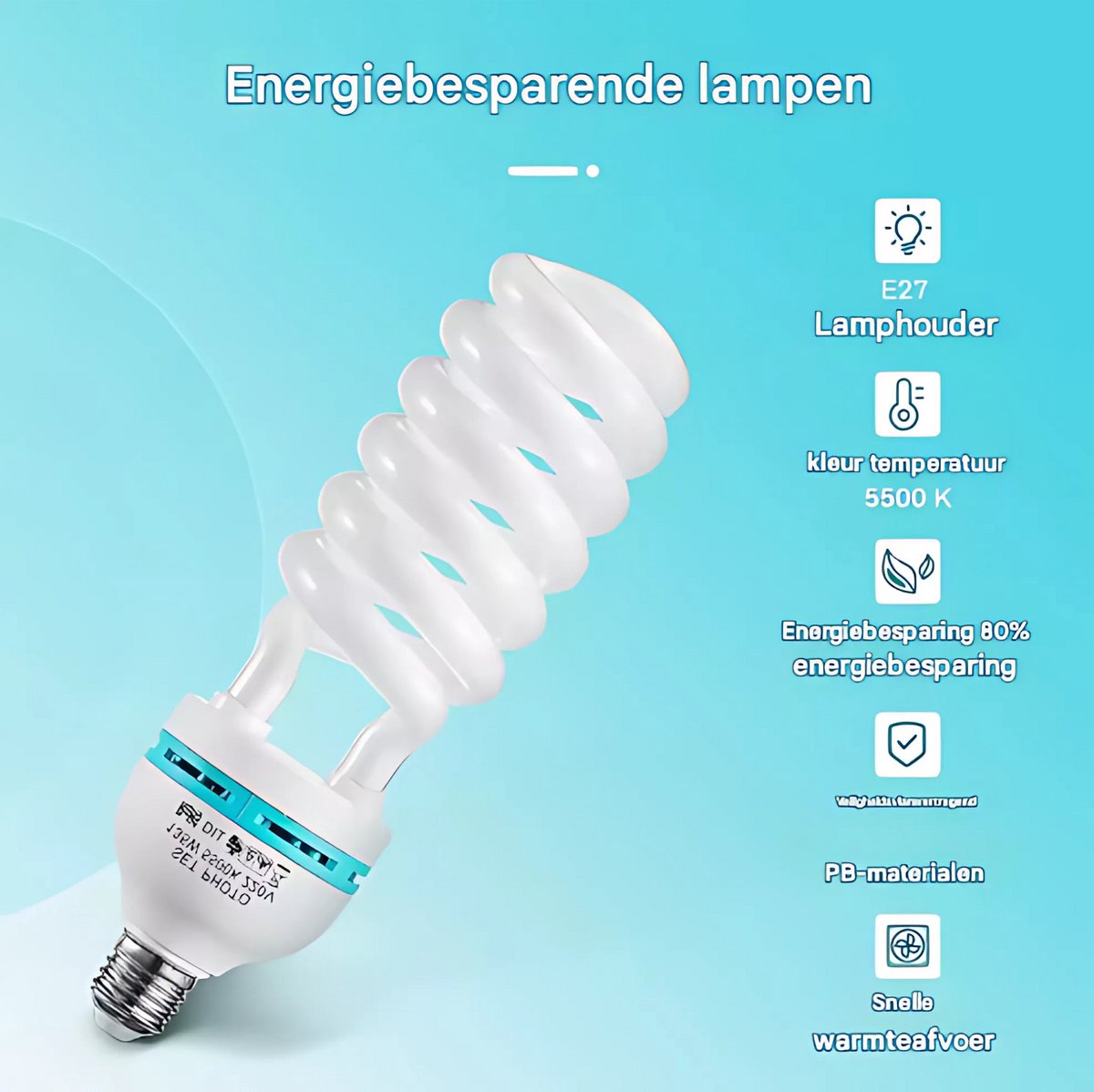 Gloeilamp - Fotolamp - Studiolamp - Verlichting - Daglicht - Voor Softbox Verlichting - E27 Socket - Voor Fotografie en Foto's - 135W - 4 Stuks