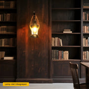 2-in-1 Wandlamp - in Europese Vintage Stijl - Voor Woonkamers & Slaapkamers - Glazen Lampenkap - Tot 40W, Verlicht 5m² Ruimte