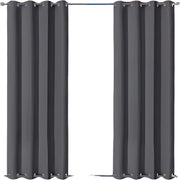 Waterdicht buitengordijnen - Winddicht en verduisterend - Voor Overkapping, Tuinterras, Gazebo en Pergola - Thermisch Geïsoleerd - Donkergrijs 140x275cm