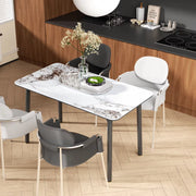 Eettafel Mandino - 4 tot 6 personen - Marmer look - 160cm - Marmer look - Rechthoekig