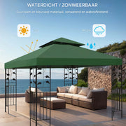 Partytent dak Valora groen - 3x3m doek - Tentdoek - Vervangend dak voor tent - Paviljoen - Waterdicht