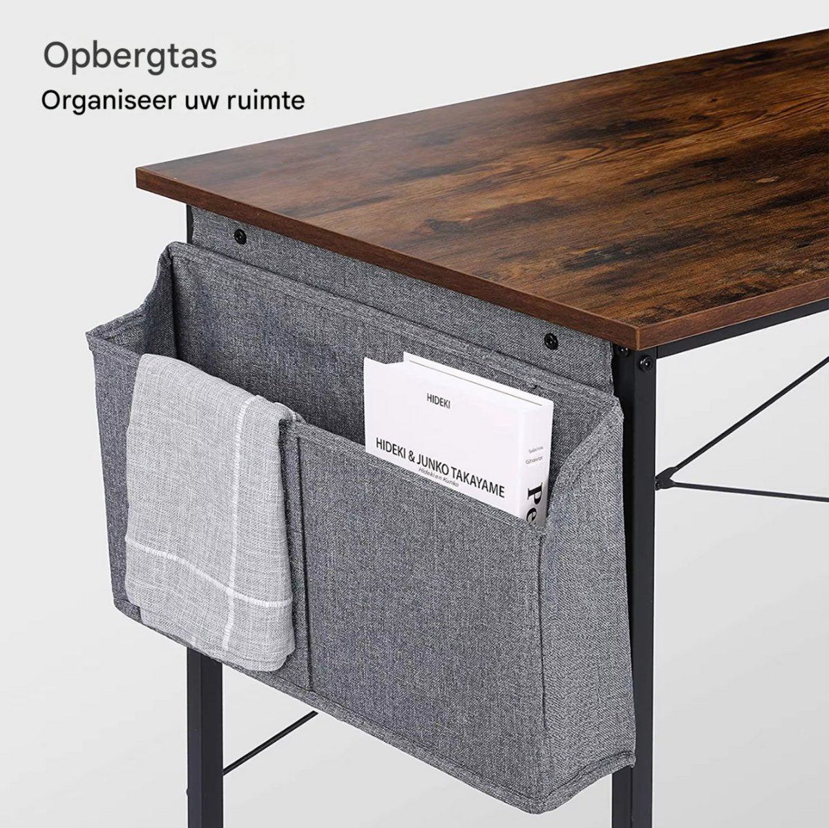 Bureau Bruno - Met opbergvak - Voor Computer, PC en Laptop - Volwassenen - Thuiskantoor - 120cm