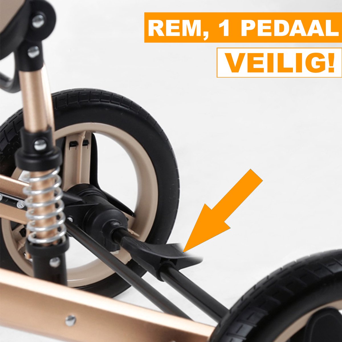Happyment® kinderwagen 3 in 1 - Met stoel & wieg - Wandelwagen - Zwart