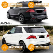 Achterdiffuser - Glanzend Zwart met Punten - Auto Accessoires - Voor Mercedes GLE W166/X166 AMG-Line (GLE400/GLE350)