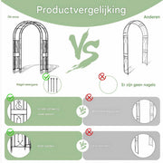 Rozenboog Valora - 215cm - Tuinboog - Decoratie - Buitenluifel - Versiering - Multifunctioneel - Voor klimplanten