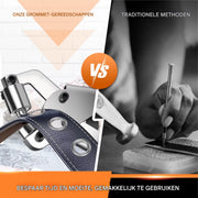 Grommet Tool Kit Tavien - 3/8 Inch Oogje Perstang - 10mm Handheld met 500 Stuks Zilveren Grommets voor Dekzeil en Kleding