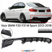 Diffuser Achterbumper - Carbon Look - Voor BMW F30/F31 320i 325i 328i 335i M Sport (2012-2019)