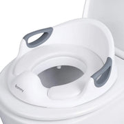 Zindelijkheidstraining Toiletbril voor Kinderen - Toiletverhogers - Peuters Toilettrainerring met Spatbescherming, Handgrepen en Rugleuning voor Jongens en Meisjes - Wit