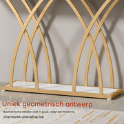 Wandtafel -Haltafel - Dressiortafel - Bijzettafel - Sidetable - Modern - Kunstmarmer, goud