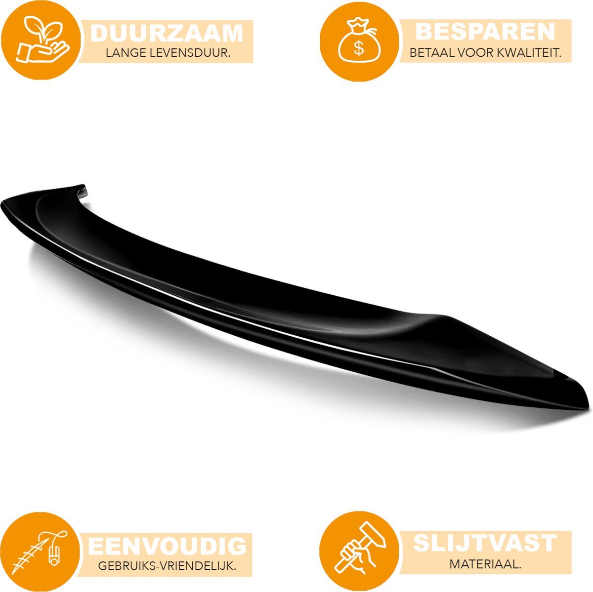 Spoiler Venom Zyro - Kofferbak Spoiler Venom - Voor Tesla Model 3 Sedan (2017-2022) - Vleugel - Highkick Gloss Black