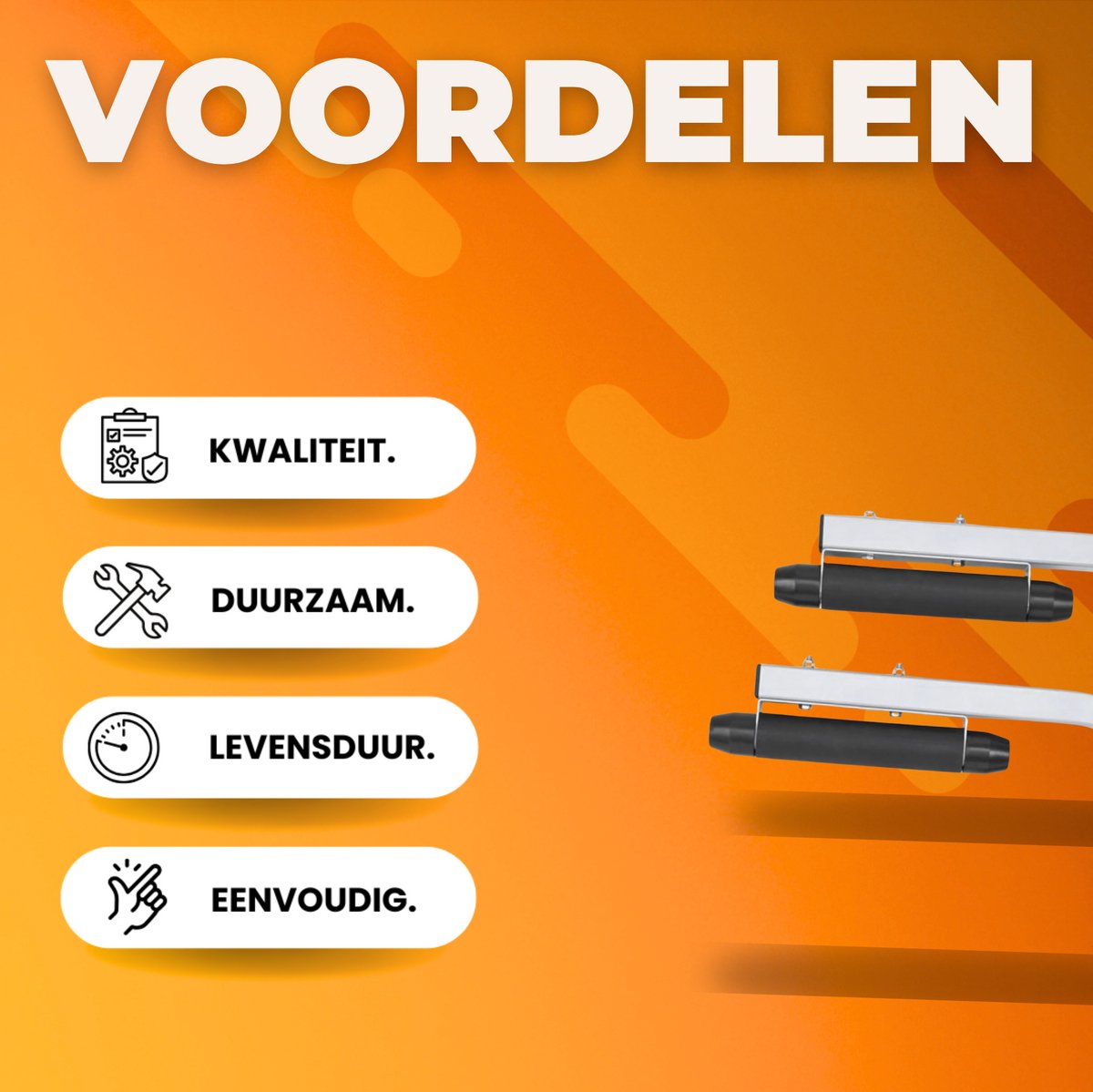 Trailerpaal - L-vormig Cranksteun - Verstelbaar voor Boottrailers & Vissersboten