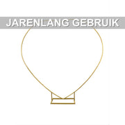 Bruiloftsboog - Hartvormig - Bloemenboog - Ballonnenboog – Voor Bruiloft & Ceremonie – Metalen Boogframe met Basis – Goud - 2M