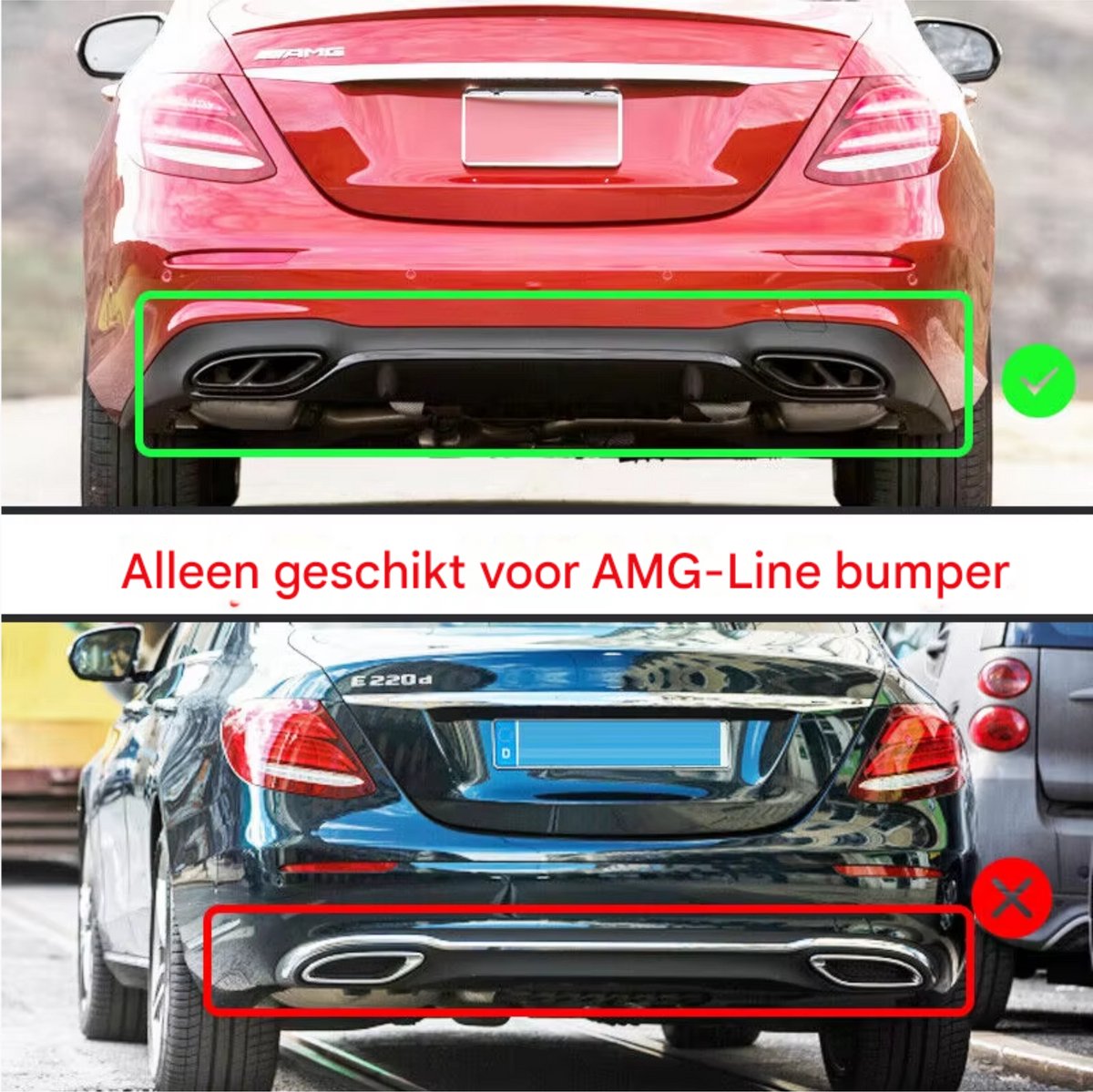 Voorbumper Diffuser Lip - Voor Mercedes W213 E300/E400 (2016-2020) - AMG E63 Stijl - Auto Accessoires