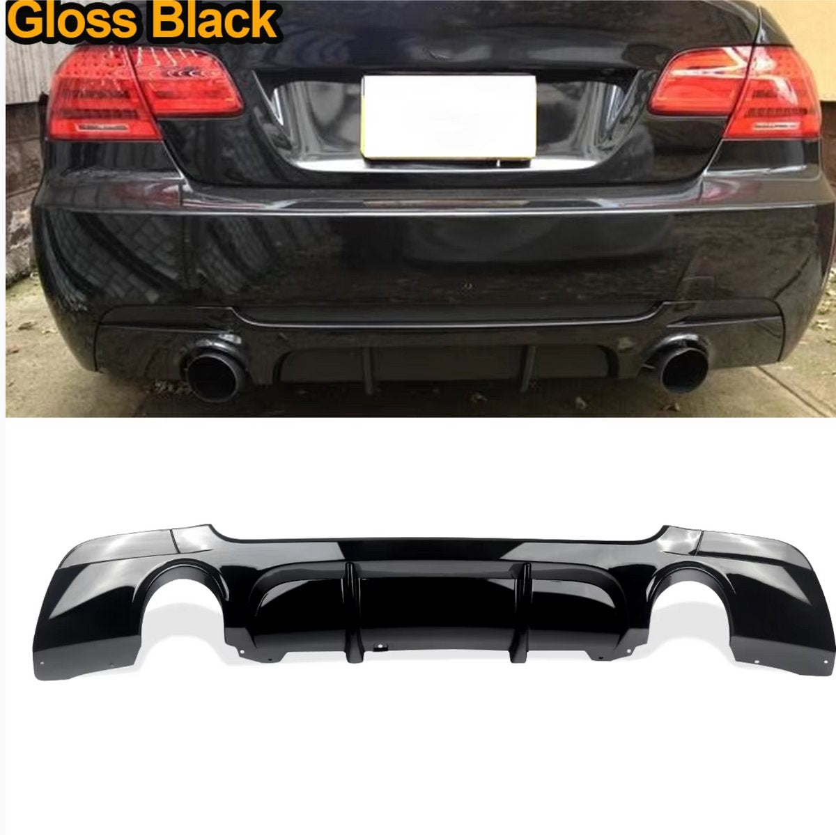 Glanzend Zwart Bodykits - Voor BMW 3 Serie E92 E93 330i M Sport - Auto accessoires - Bumper Achterbumper Diffuser Lip