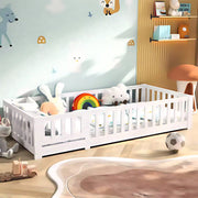 Opulence Kinderbed 90 x 200 cm - Voor Kinderen - Huisbed jongens en meisjes - Peuterbed - Met lattenbodem en valbeveiliging - Zonder matras