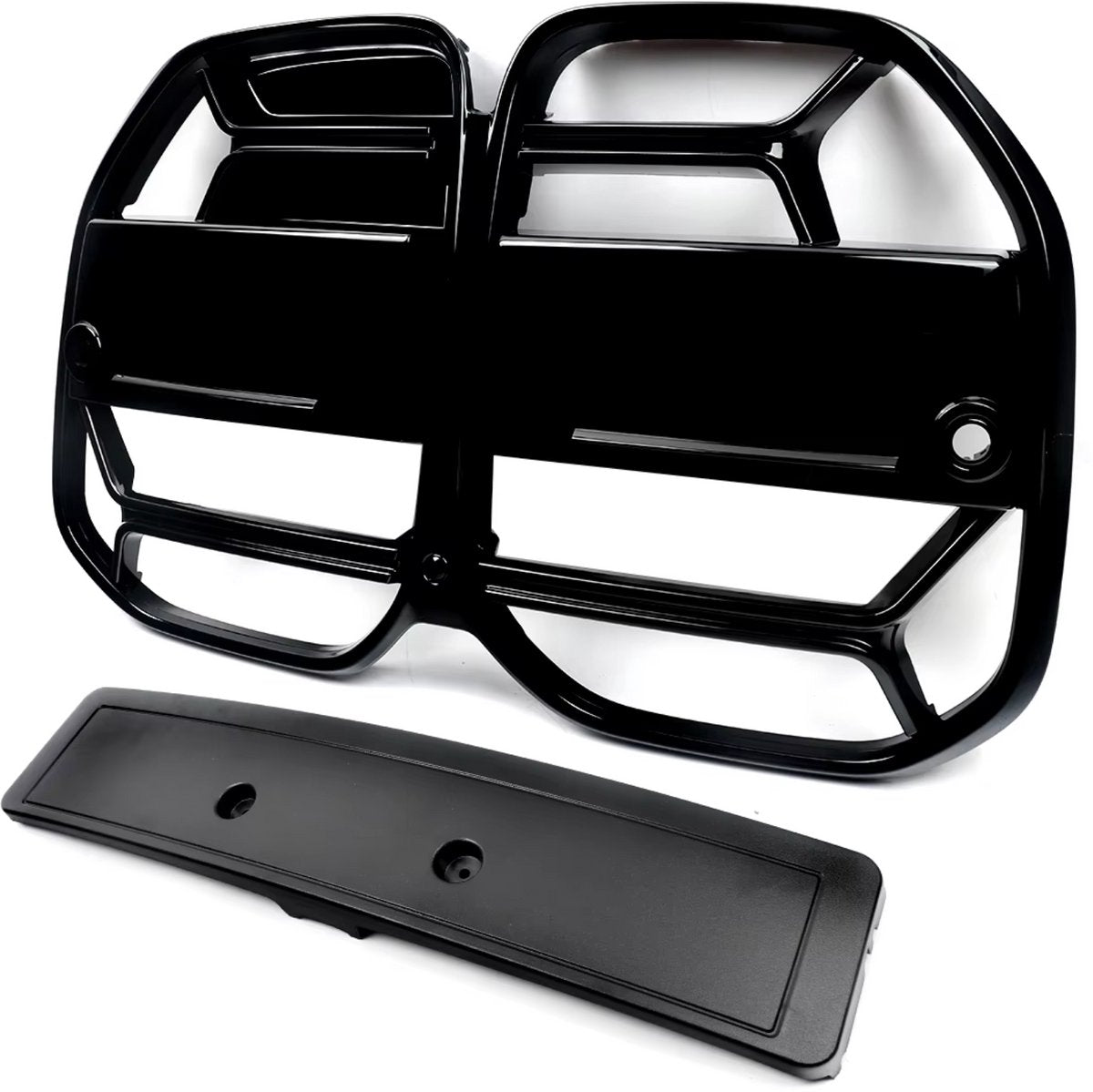 Voorbumper - Voor BMW G22/G23 2021-2023 - Auto accessoires - CSL stijl mesh grille - Gloss Zwart