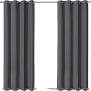 Buitengordijn Vaylen - Waterdicht - Winddicht en verduisterend - Voor Overkapping, Tuinterras, Gazebo en Pergola - Thermisch Geïsoleerd - Donkergrijs 140x275cm