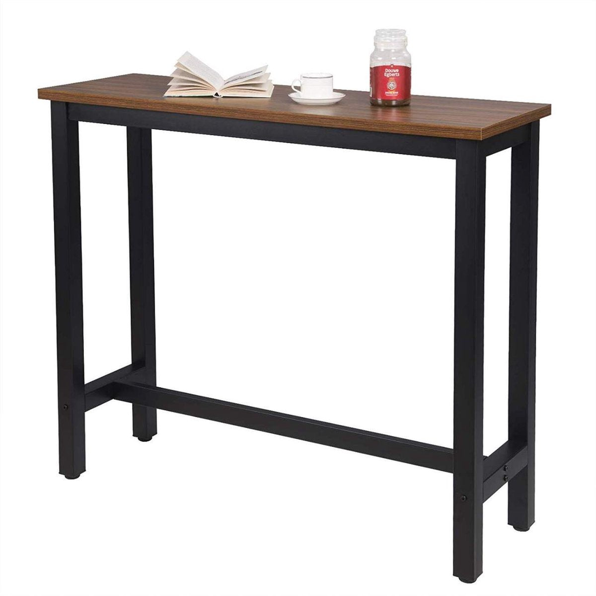 Happyment Bartafel Jamaica - Voor binnen - Keuken - Hout - Metaal - Rechthoekig - Zwart/bruin - 120x40x100cm