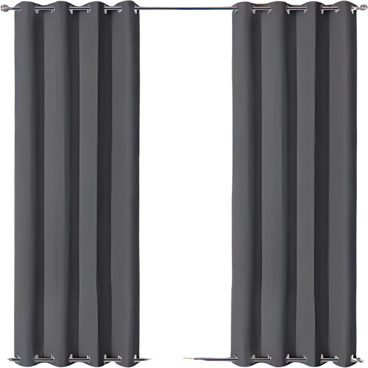 Waterdicht buitengordijnen - Winddicht en verduisterend - Voor Overkapping, Tuinterras, Gazebo en Pergola - Thermisch Geïsoleerd - Donkergrijs 140x213cm