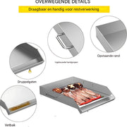 BBQ Bakplaat - RVS - Grillplaat - Gietijzer - BBQ accesoires - Bakplaat - 46x40cm - Voor buiten