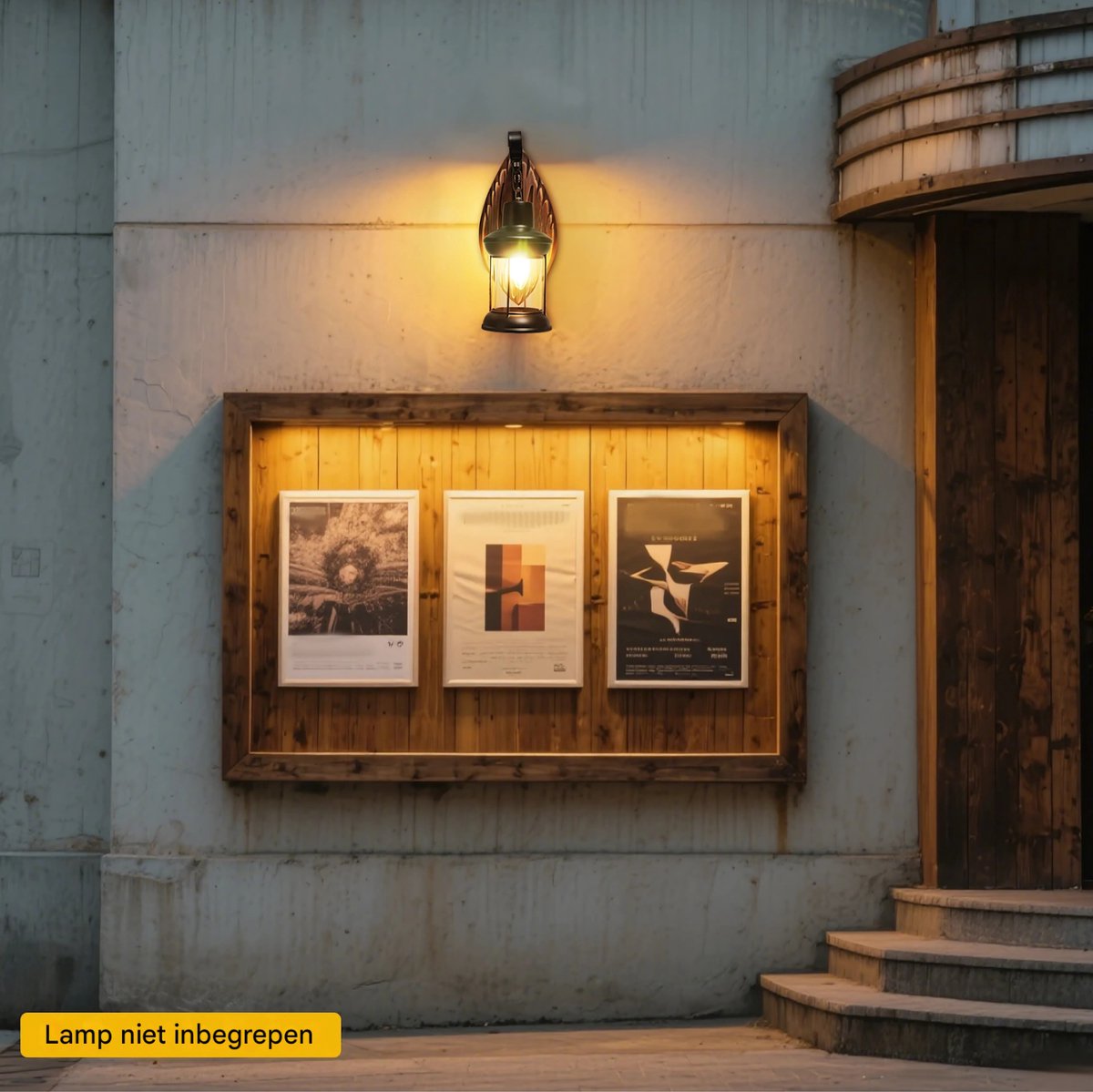 2-in-1 Wandlamp - in Europese Vintage Stijl - Voor Woonkamers & Slaapkamers - Glazen Lampenkap - Tot 40W, Verlicht 5m² Ruimte